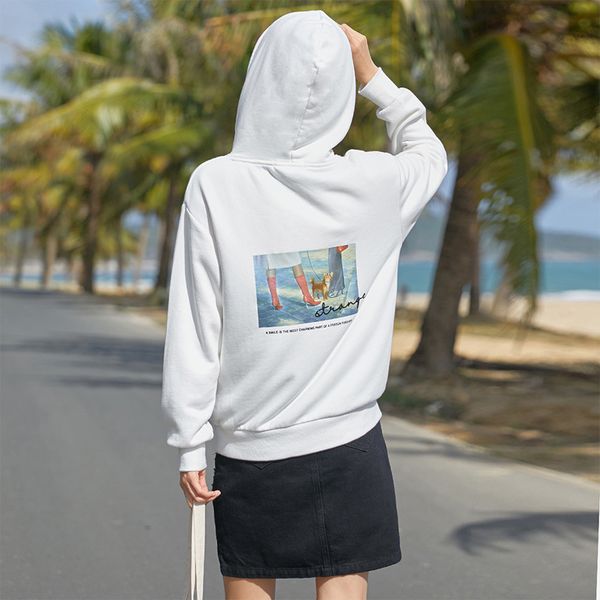 printed hoodie women's hooded loose-fit hoodie with sleeves cec laziness-style white coat 2019 spring new style, Black
printed hoodie women's hooded loose-fit hoodie with sleeves cec laziness-style white coat 2019 spring new style, Black