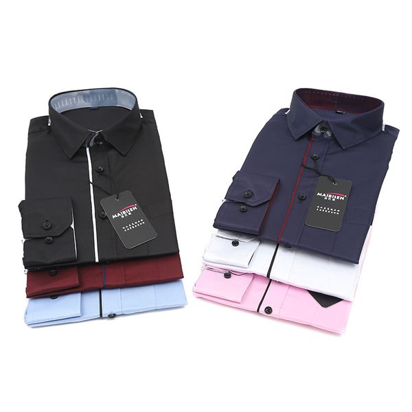 slim long-sleeved dress shirt youth trend solid color business shirt shirts for men man mens shirts men dress, White;black
slim long-sleeved dress shirt youth trend solid color business shirt shirts for men man mens shirts men dress, White;black