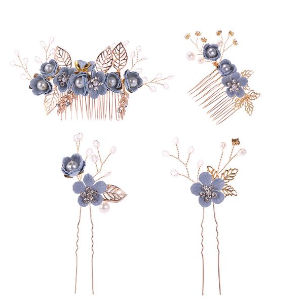 3-color blue flower combed hairpin set wholesale of children's performance headwear, Golden;silver
3-color blue flower combed hairpin set wholesale of children's performance headwear, Golden;silver