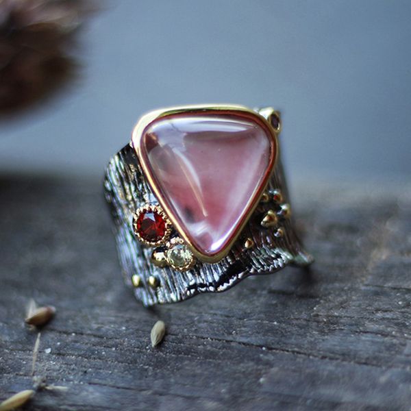 new charming big triangle pink stone rings for women trendy jewelry black plated pretty jewellery large ring, Golden;silver
new charming big triangle pink stone rings for women trendy jewelry black plated pretty jewellery large ring, Golden;silver
