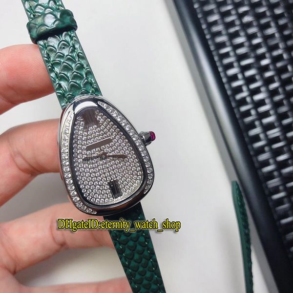 serpenti 103129 silver diamonds dial swiss quartz womens watch diamonds bezel green double circle leather bracelet lady watches, Slivery;brown
serpenti 103129 silver diamonds dial swiss quartz womens watch diamonds bezel green double circle leather bracelet lady watches, Slivery;brown