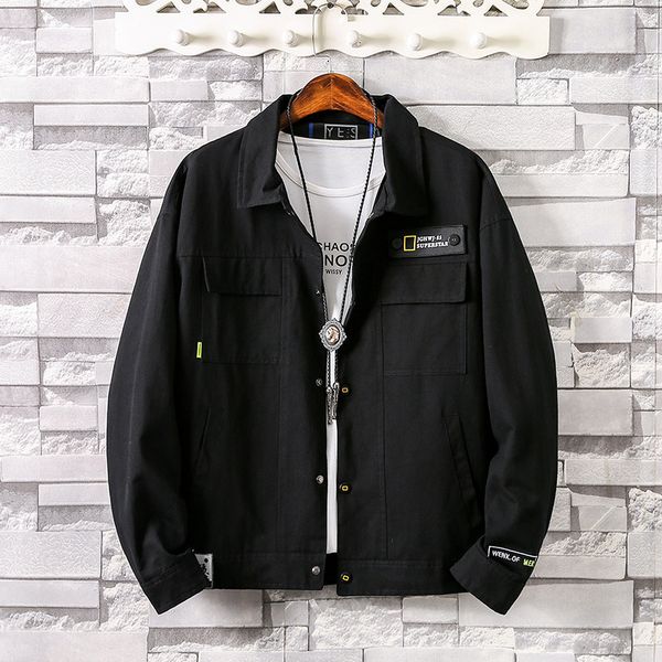 2019 autumn men's new style fold-down collar pure cotton jacket men's korean-style casual coat fashion man cool multi-pockets co, Black;brown
2019 autumn men's new style fold-down collar pure cotton jacket men's korean-style casual coat fashion man cool multi-pockets co, Black;brown