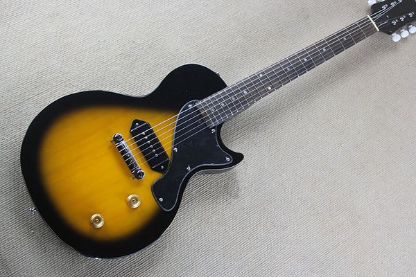 factory custom flat body electric guitar with white tuners,chrome hardware,p90 pickups,black pickguard,can be customized
factory custom flat body electric guitar with white tuners,chrome hardware,p90 pickups,black pickguard,can be customized
