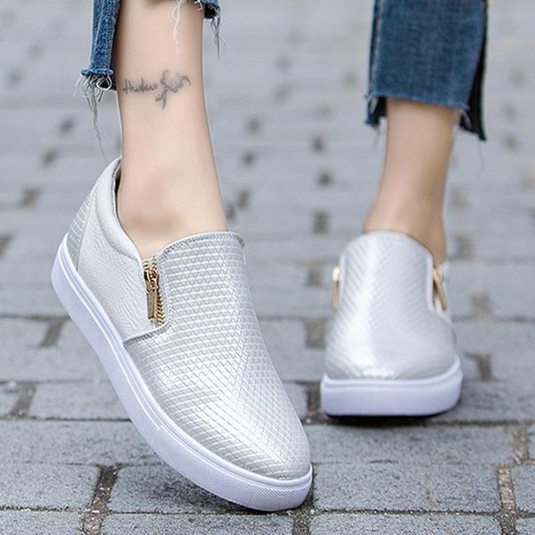 autumn leather loafers women fashion ballet flats white shoes side zipper slip on loafers gray tennis shoes for women, Black
autumn leather loafers women fashion ballet flats white shoes side zipper slip on loafers gray tennis shoes for women, Black