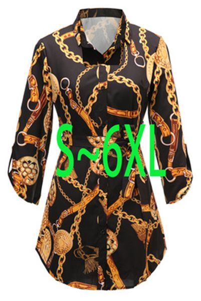 new women casual dress loose long sleeve t shirt dress fashion spring gold chain print fat mm shirt skirt cardigan oversized clothing s-6xl, Black;gray
new women casual dress loose long sleeve t shirt dress fashion spring gold chain print fat mm shirt skirt cardigan oversized clothing s-6xl, Black;gray