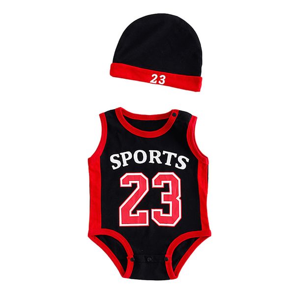 kids sports suit baby boys 23 print exercise sleeveless romper cap bodysuit outfits children's sportswear set #4d06
kids sports suit baby boys 23 print exercise sleeveless romper cap bodysuit outfits children's sportswear set #4d06
