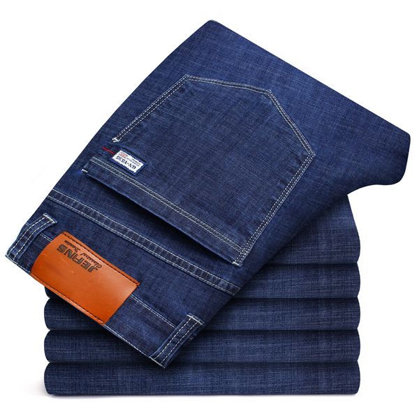 2019 business casual stretch slim denim jeans summer new men's thin light jeans light blue trousers male brand pants plus size
2019 business casual stretch slim denim jeans summer new men's thin light jeans light blue trousers male brand pants plus size