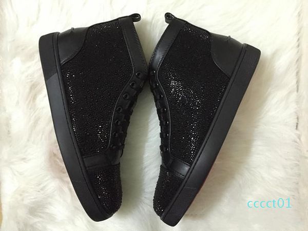 new releases designer red bottoms sneakers studded spikes flats designer luxury red bottoms for men women training shoes, Black 
new releases designer red bottoms sneakers studded spikes flats designer luxury red bottoms for men women training shoes, Black