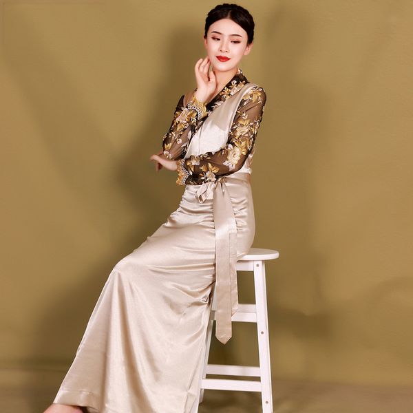 women asia clothes tibet traditional ladies ethnic stage dance wear show costume tibetan national gown cosplay long dress, Black;red
women asia clothes tibet traditional ladies ethnic stage dance wear show costume tibetan national gown cosplay long dress, Black;red