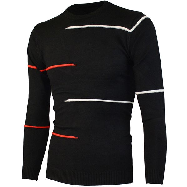 2018 autumn and winter clothing new men's round neck sweater youth fashion wild comfortable soft slim sweater, White;black
2018 autumn and winter clothing new men's round neck sweater youth fashion wild comfortable soft slim sweater, White;black