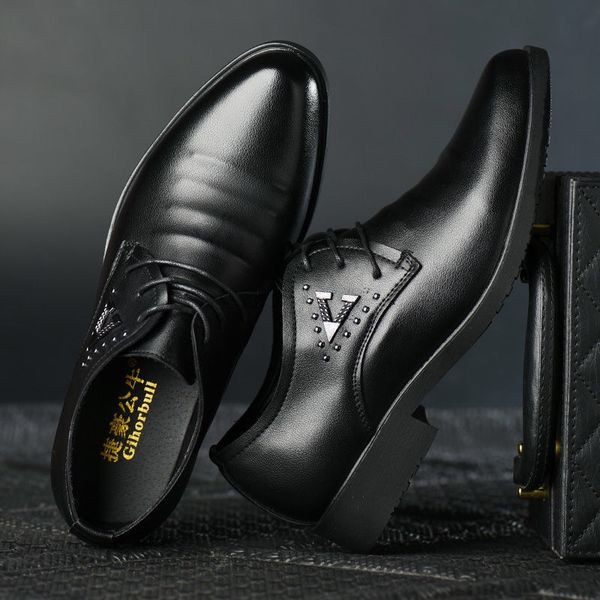 2019 new first men's brown super fiber leather shoes breathable wedding pgraphy casual leather shoes men, Black
2019 new first men's brown super fiber leather shoes breathable wedding pgraphy casual leather shoes men, Black