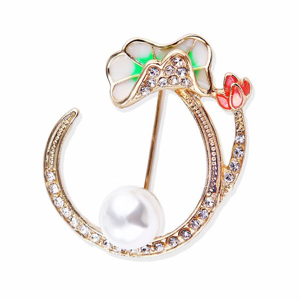 alloy lotus brooch the lotus pool by moonlight pearl concise brooch temperament clothes & accessories woman brooch, Gray
alloy lotus brooch the lotus pool by moonlight pearl concise brooch temperament clothes & accessories woman brooch, Gray