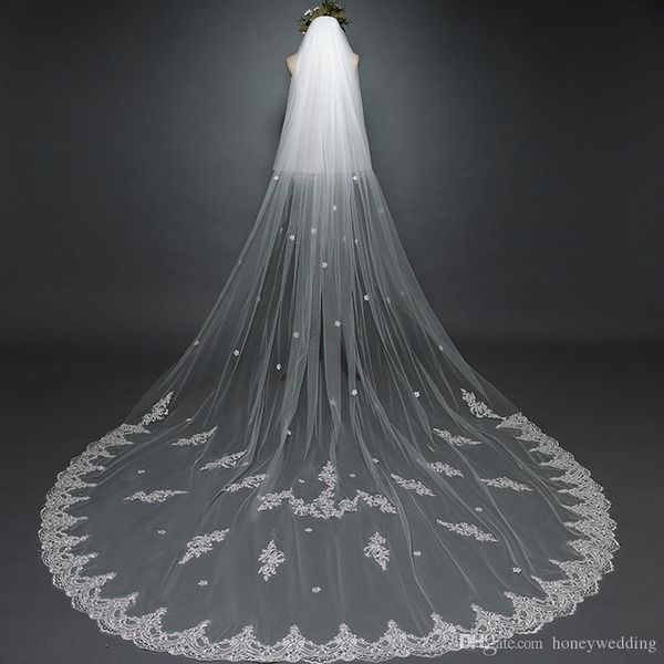 two layers wedding veils ivory appliques cathedral bridal veils customize lace edge wedding party veil with comb, Black
two layers wedding veils ivory appliques cathedral bridal veils customize lace edge wedding party veil with comb, Black
