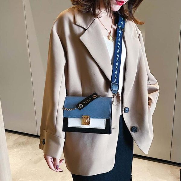 women's matte contrast color shoulder messenger bag fashion small square bag super fire wide shoulder small square bag#30
women's matte contrast color shoulder messenger bag fashion small square bag super fire wide shoulder small square bag#30