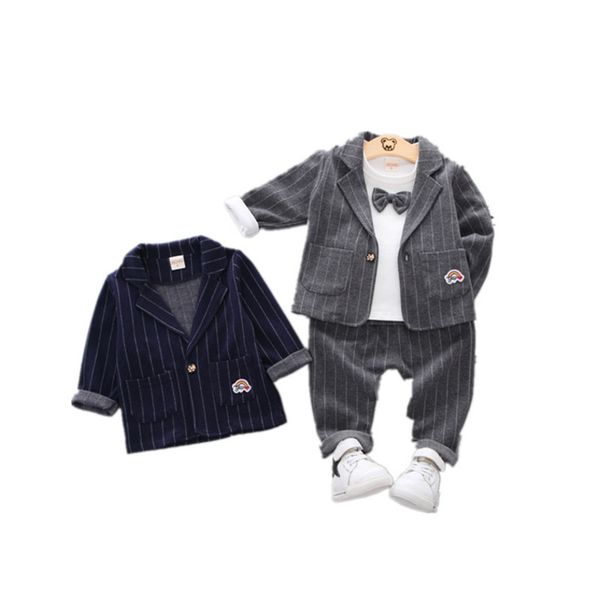 spring autumn children cotton clothes baby boys bow t shirts stripe coat pants 3pcs/sets infant kids fashion toddler tracksuits, White
spring autumn children cotton clothes baby boys bow t shirts stripe coat pants 3pcs/sets infant kids fashion toddler tracksuits, White