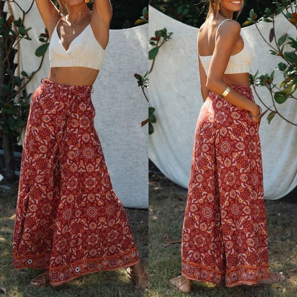 women floral bohemian high waist wide leg long pants flared bell bottom loose pants full, Black;white
women floral bohemian high waist wide leg long pants flared bell bottom loose pants full, Black;white
