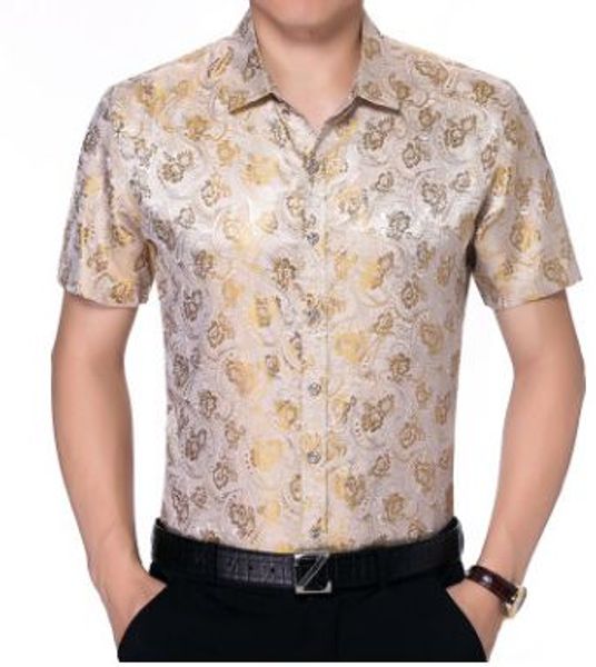 mens casual floral print short sleeve silk shirt | 2018 brand new summer male single breasted fashion shirt club, White;black
mens casual floral print short sleeve silk shirt | 2018 brand new summer male single breasted fashion shirt club, White;black