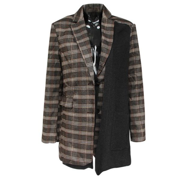 women's suits & blazers fake two pieces women plaid print european style designer coat lapel neck english tweed, White;black
women's suits & blazers fake two pieces women plaid print european style designer coat lapel neck english tweed, White;black