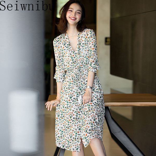 2020 summer new v neck wrist sleeve mulberry silk slim ladies medium long a-line dress fashion women floral printed dresses, Black;gray
2020 summer new v neck wrist sleeve mulberry silk slim ladies medium long a-line dress fashion women floral printed dresses, Black;gray