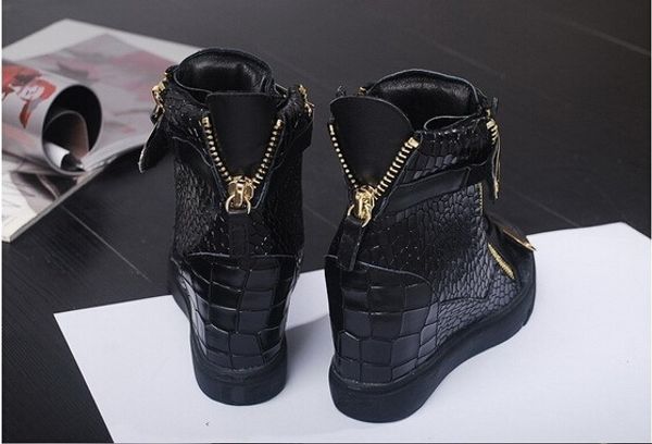 brand ladies casual wedge with platform sports shoes sequins white / black stone pattern heightening shoes double iron zipper lace boots
brand ladies casual wedge with platform sports shoes sequins white / black stone pattern heightening shoes double iron zipper lace boots