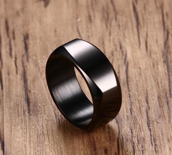 8mm titanium steel rings for men's rings fashion 316l stainless steel punk black ring wedding engagement ring square rings, Silver
8mm titanium steel rings for men's rings fashion 316l stainless steel punk black ring wedding engagement ring square rings, Silver
