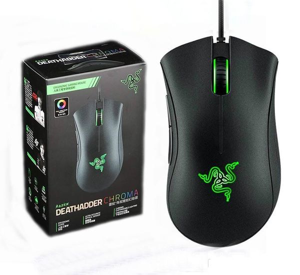 

2022 Razer DeathAdder Chroma Gaming Mouse-USB проводная 5 кнопок оптическая сенсорная мышь Razer Mouse Gaming M