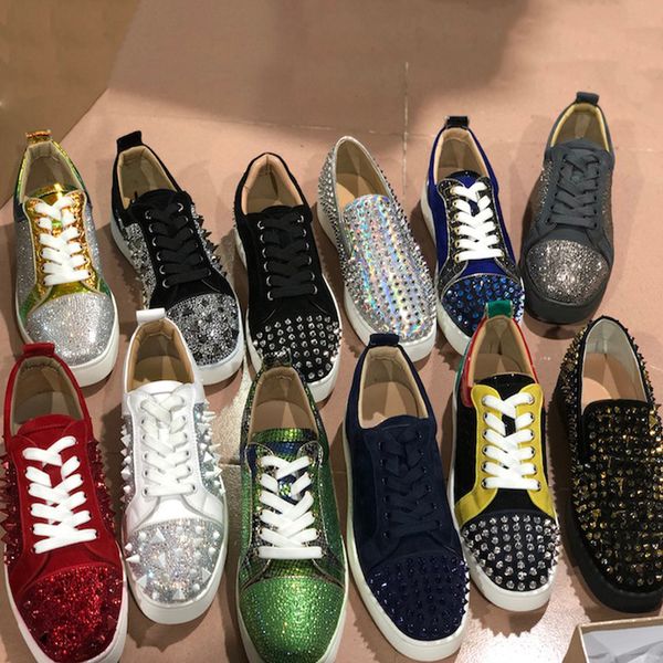 latest red bottom shoes designer sneakers low spikes flats trainers men and women party shoes suede spike crystal leather sneakers 36-47, Black
latest red bottom shoes designer sneakers low spikes flats trainers men and women party shoes suede spike crystal leather sneakers 36-47, Black