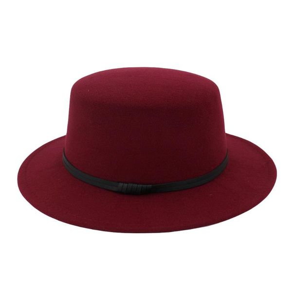 classic solid color felt fedoras hat wide brim simple wool belt felt flat fedora hat party trilby hats cap, Blue;gray
classic solid color felt fedoras hat wide brim simple wool belt felt flat fedora hat party trilby hats cap, Blue;gray