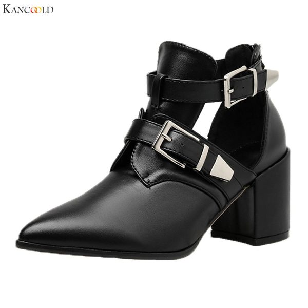 kancoold boots female 2019 pointed toe shoes woman boots openwork buckled chunky ankle for women shoes new, Black
kancoold boots female 2019 pointed toe shoes woman boots openwork buckled chunky ankle for women shoes new, Black