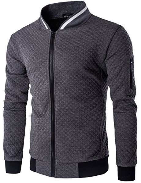 brand whatlees mens casual soft lightweight zip up baseball collar bomber jacket with diamond plaid design men sweatshirts, Black
brand whatlees mens casual soft lightweight zip up baseball collar bomber jacket with diamond plaid design men sweatshirts, Black
