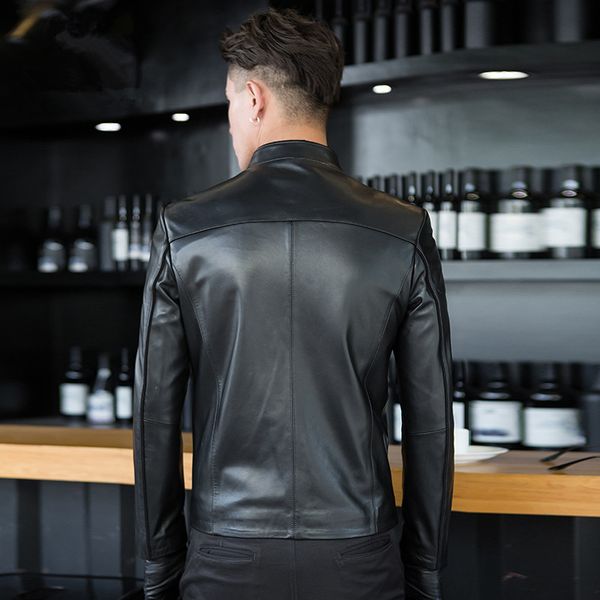 spring genuine autumn leather real sheepskin coat for men streetwear motorcycle jacket mg-00-a2702 my2982, Black
spring genuine autumn leather real sheepskin coat for men streetwear motorcycle jacket mg-00-a2702 my2982, Black