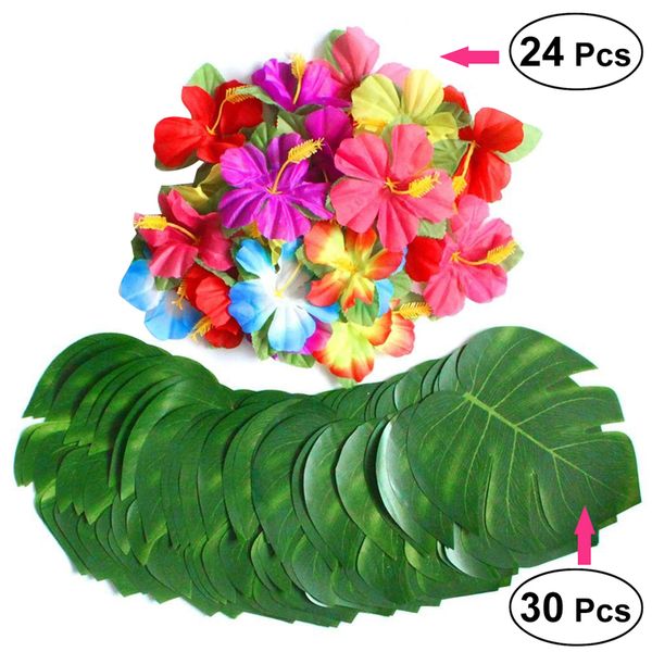 30pcs artificial plant palm leaf simulated leaf 24pcs petals for diy hawaii tropical luau party party decoration
30pcs artificial plant palm leaf simulated leaf 24pcs petals for diy hawaii tropical luau party party decoration