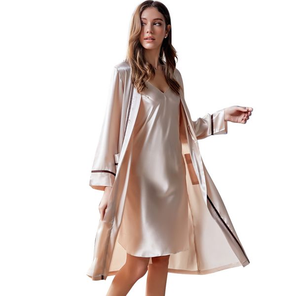 xifenni robe sets female brand spring new silk sling nightdress two-piece summer ice silk bathrobes sleepwear woman x9201, Black;red
xifenni robe sets female brand spring new silk sling nightdress two-piece summer ice silk bathrobes sleepwear woman x9201, Black;red