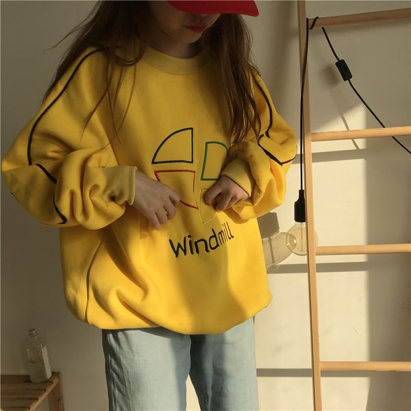 4 colors 2019 autumn and winter vintage style faux chic loose long-sleeve pullover thicking sweatshirts womens (xg582, Black
4 colors 2019 autumn and winter vintage style faux chic loose long-sleeve pullover thicking sweatshirts womens (xg582, Black