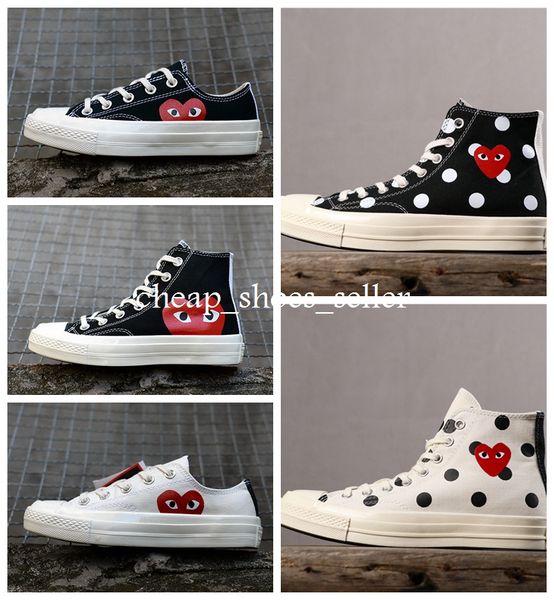 2019 new chuck shoes 1970s classic canvas casual play jointly big eyes black white dot heart women mens high designer sneakers chaussures, White;red
2019 new chuck shoes 1970s classic canvas casual play jointly big eyes black white dot heart women mens high designer sneakers chaussures, White;red