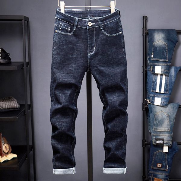 men jeans spring autumn fashion slim-type denim pants 2019 new man button zipper pocket casual high elasticity denim trousers, Blue
men jeans spring autumn fashion slim-type denim pants 2019 new man button zipper pocket casual high elasticity denim trousers, Blue