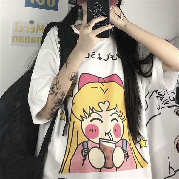 2020 cartoon printed short-sleeved t-shirt women's ins super-fire loose western style midi fashion 2020 cartoon printed short-sleeved t, White
2020 cartoon printed short-sleeved t-shirt women's ins super-fire loose western style midi fashion 2020 cartoon printed short-sleeved t, White