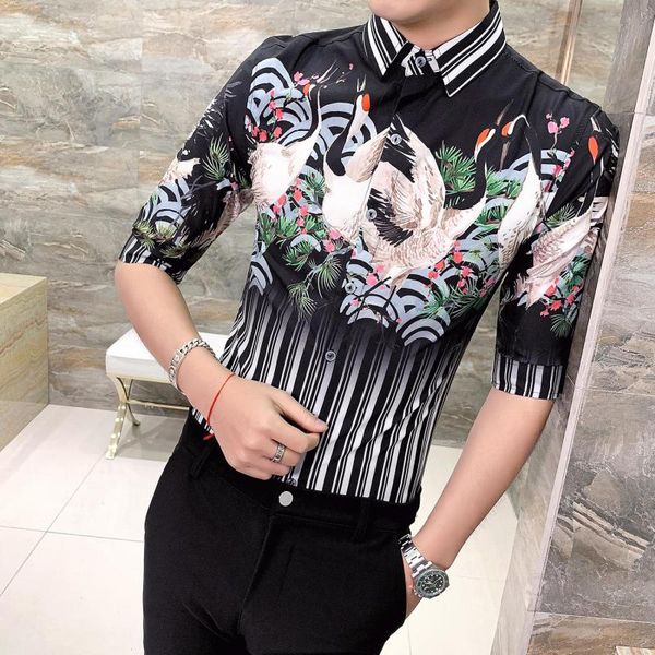 spread collar hawaii dress shirt animal print half sleeve slim fit dress shirt floral print single breasted mens slim xxxl, White;black
spread collar hawaii dress shirt animal print half sleeve slim fit dress shirt floral print single breasted mens slim xxxl, White;black