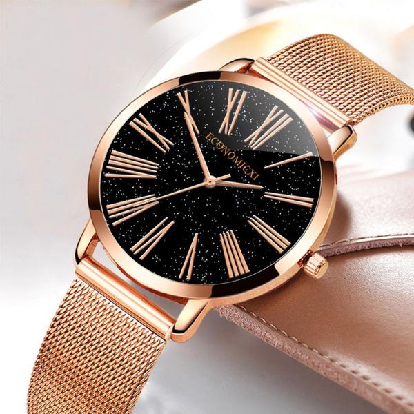 fashion women's watch luxury classics starry sky casual quartz roman dial stainless steel band the wristwatch q4, Slivery;brown
fashion women's watch luxury classics starry sky casual quartz roman dial stainless steel band the wristwatch q4, Slivery;brown