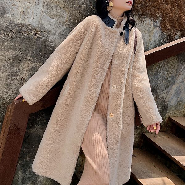 real fur coat sheep shearling fur 100% wool jacket autumn winter coat women clothes 2020 korean streetwear suede lining zt3499, Black
real fur coat sheep shearling fur 100% wool jacket autumn winter coat women clothes 2020 korean streetwear suede lining zt3499, Black