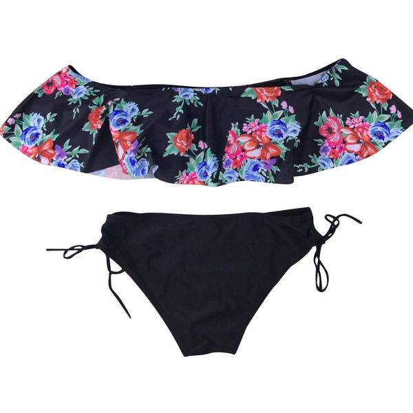 2019 womens bandage ruffles floral off shoulder bikini set e push-up set padded swimsuit bathing suit swimwear beachwear, White;black
2019 womens bandage ruffles floral off shoulder bikini set e push-up set padded swimsuit bathing suit swimwear beachwear, White;black