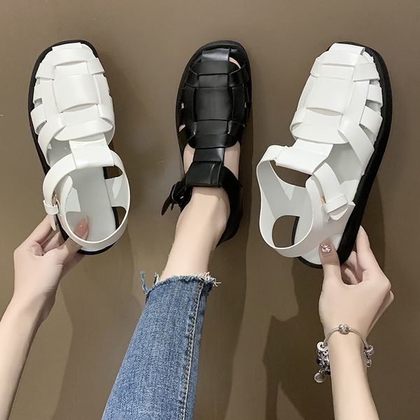 2020 summer closed toe sandals comfort shoes for women breathable all-match suit female beige buckle strap shoes women's heels, Black
2020 summer closed toe sandals comfort shoes for women breathable all-match suit female beige buckle strap shoes women's heels, Black