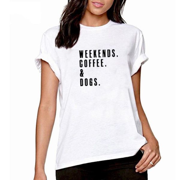 weekends coffee & dogs printed tee shirt femme summer short sleeve o-neck t shirts for women cotton loose t shirt women, White
weekends coffee & dogs printed tee shirt femme summer short sleeve o-neck t shirts for women cotton loose t shirt women, White