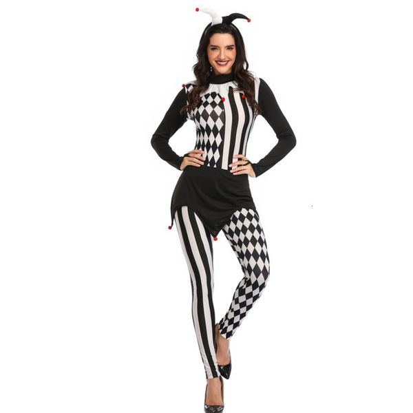 women's jumpsuits & rompers jiezuofang funny costume naughty harle quin fancy uniform halloween cosplay clothing for women scary, Black;white
women's jumpsuits & rompers jiezuofang funny costume naughty harle quin fancy uniform halloween cosplay clothing for women scary, Black;white