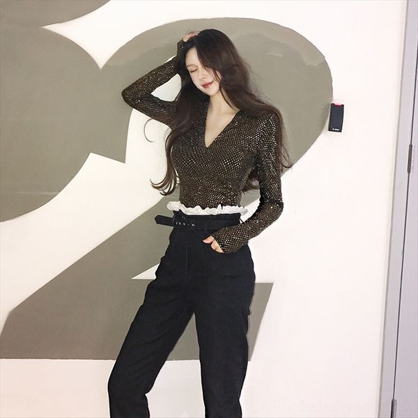 season deep underpants v jumpsuit slim base shirt female season deep sequins underpants v sequins jumpsuit slim base shirt female, White
season deep underpants v jumpsuit slim base shirt female season deep sequins underpants v sequins jumpsuit slim base shirt female, White