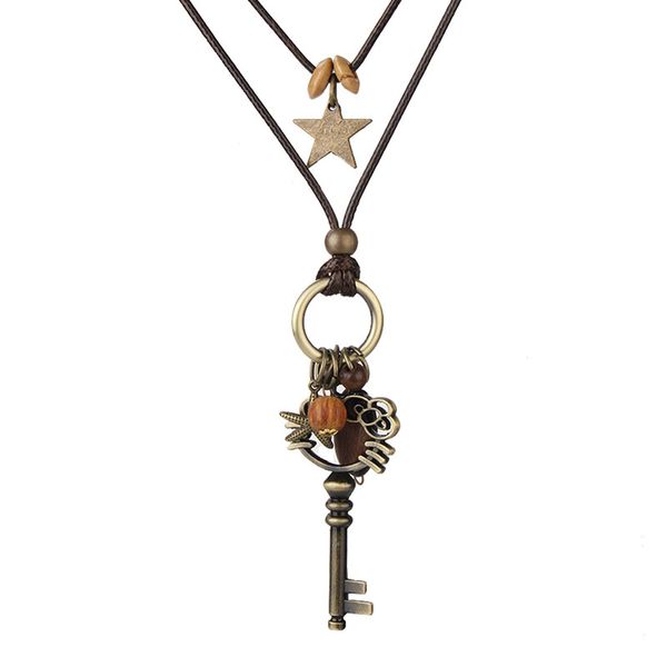 korean edition fashion jewelry literature and art fresh double layer wax rope key alloy sweater chain cotton and hemp necklace factory direc, Silver
korean edition fashion jewelry literature and art fresh double layer wax rope key alloy sweater chain cotton and hemp necklace factory direc, Silver