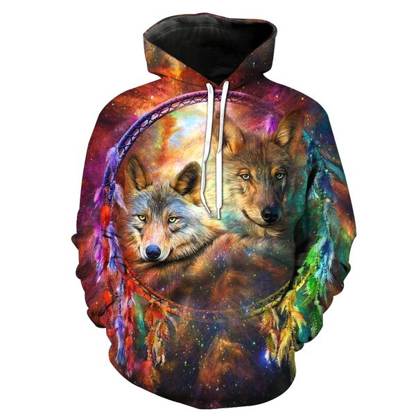 wolf print hat pocket turtleneck men's tide hat men's wear sweatshirts printing blouse hoodies, Black
wolf print hat pocket turtleneck men's tide hat men's wear sweatshirts printing blouse hoodies, Black
