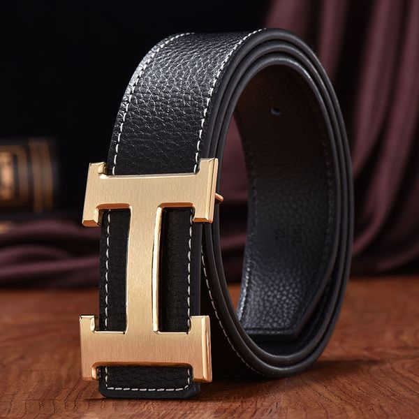 New arrival men belt letter metal buckle de igner belt cowhide luxury belt male brand wai t belt ale, Black
New arrival men belt letter metal buckle de igner belt cowhide luxury belt male brand wai t belt ale, Black