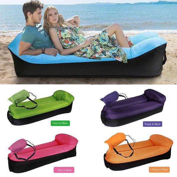 beach inflatable lazy sofa bed lounger air kaisr hangout outdoor lawn chair couch fun bean bag for adults