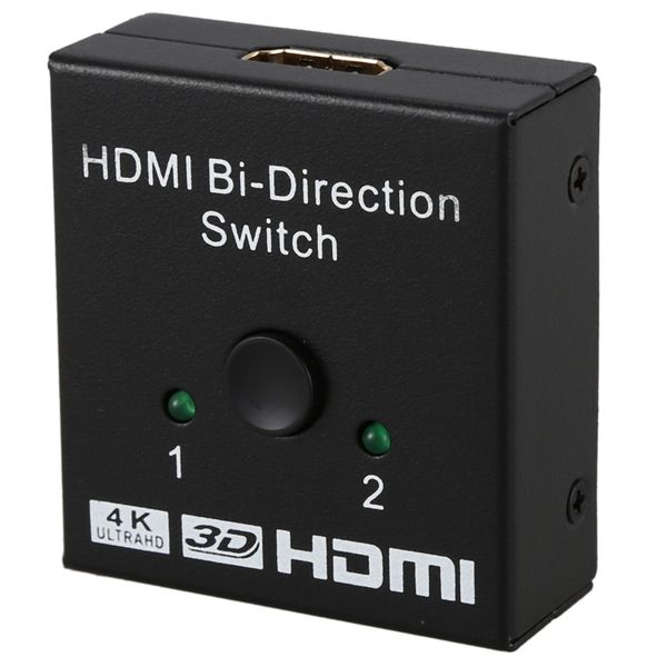 hdmi switcher 2 ports bi-direction manual switch 2 x 1 / 1 x hdmi hub-hdcp passthrough-supports ultra hd 4k 3d 1080p
hdmi switcher 2 ports bi-direction manual switch 2 x 1 / 1 x hdmi hub-hdcp passthrough-supports ultra hd 4k 3d 1080p